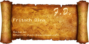 Fritsch Dina névjegykártya